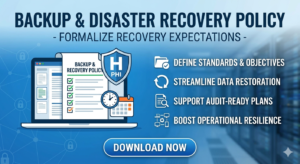 HIPAA Backup and Disaster Recovery Policy, editable contingency planning template