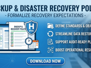 HIPAA Backup and Disaster Recovery Policy, editable contingency planning template