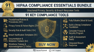 HIPAA Compliance Essentials Bundle, complete Privacy Security and Breach documentation library