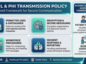 HIPAA Email and PHI Transmission Policy, editable communications template