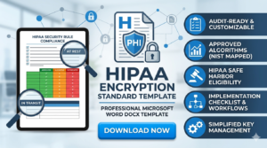 HIPAA Encryption Standards Policy, editable ePHI compliance template