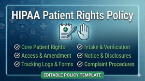 HIPAA Patient Rights Policy, editable patient rights compliance template