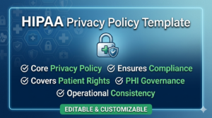 HIPAA Uses and Disclosures of PHI Policy, editable disclosure compliance template