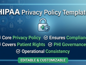 HIPAA Uses and Disclosures of PHI Policy, editable disclosure compliance template