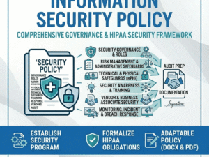 HIPAA Information Security Policy, editable security compliance template