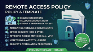 HIPAA Remote Access Policy, editable secure access template