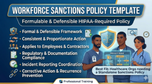 HIPAA Workforce Sanctions Policy, editable disciplinary procedures template
