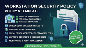 HIPAA Workstation Security Policy, editable physical safeguards template