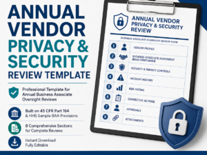 Annual Vendor Privacy & Security Review Template
