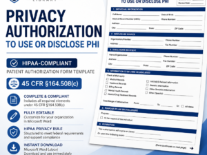 Privacy Authorization to Disclose PHI