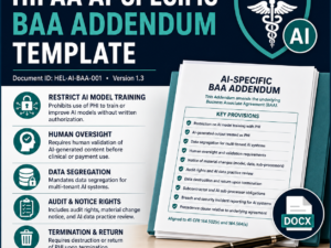 HIPAA AI-Specific BAA Addendum