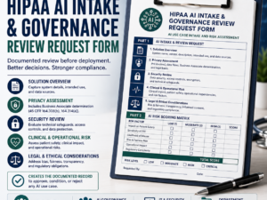 HIPAA AI Intake and Governance Review Request Form