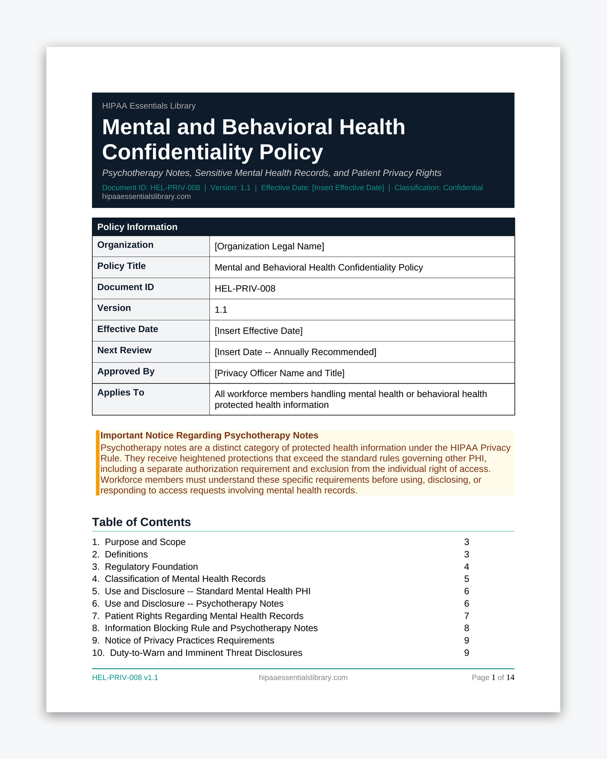 42 CFR Part 2 Behavioral Health Confidentiality Kit - Image 9